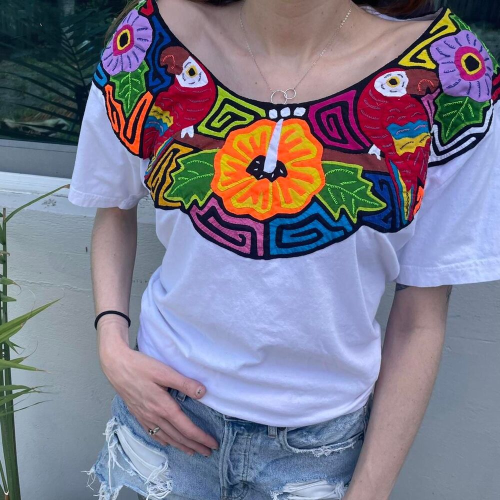 Members Select Hand Embellished Tropical Tee Shirt